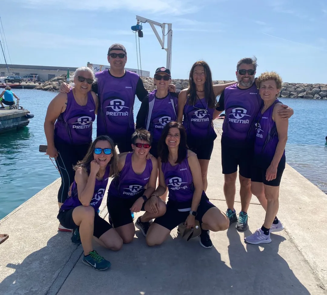 Les Charlies de Rem Premià al moll després de la regata de Tarragona